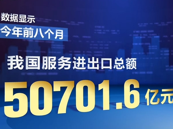 前八个月我国服务贸易保持较快增长